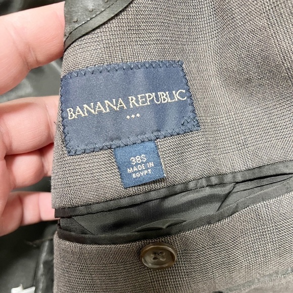 Banana Republic Outlet Mens 2 Button Brown Tan Sport Jacket Blazer Size 38S - Picture 5 of 8